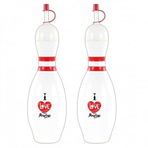 Bidon "I LOVE BOWLING" 2-szt. - butelka na napój